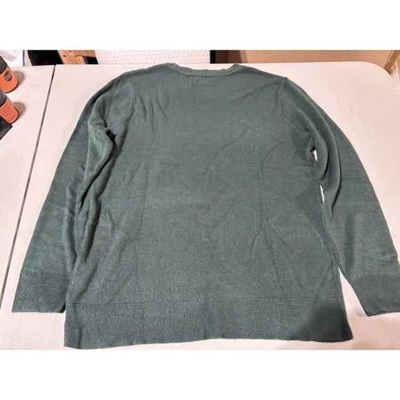 Croft & Barrow Pullover Sweater Mens XL Green Crew Neck Easy Care Lightweight - Picture 4 of 7